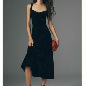 Jocelyn Velvet Diamonte Midi Dress by Maeve